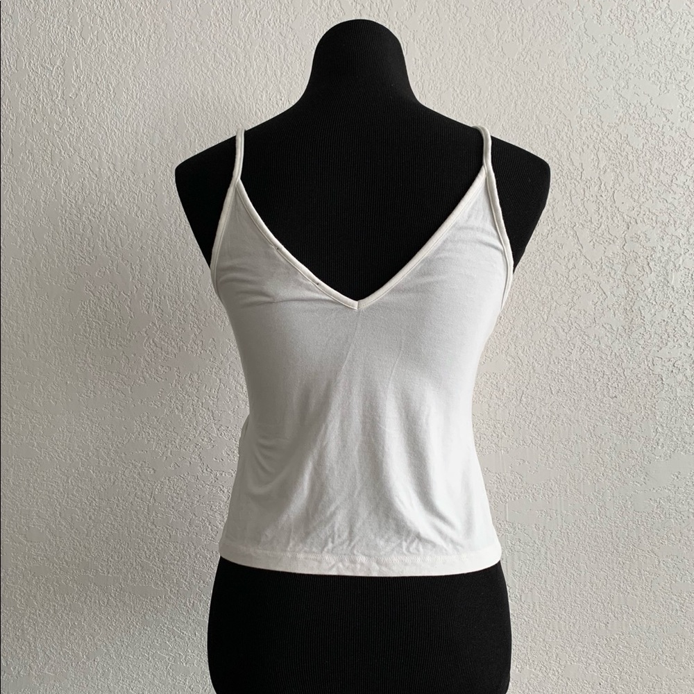 White Ruffled Tank Top - Picture 2 of 2